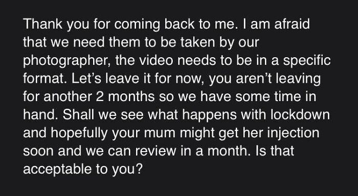 Lettings Agent Still Wants To Send A Photographer Into My Home Despite Being Bubbled With My 70 Year Old Mum