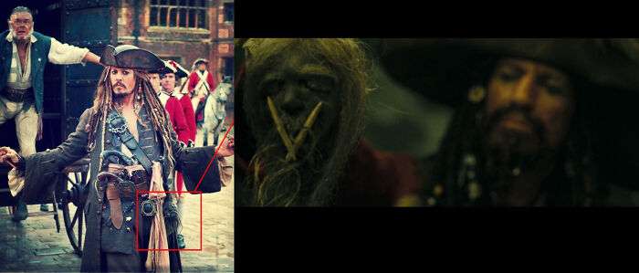 In Potc: On Stranger Tides (2011), Jack Has His Mother's Shrunken Head Tied To His Belt. It First Appeared In At World's End (2007)