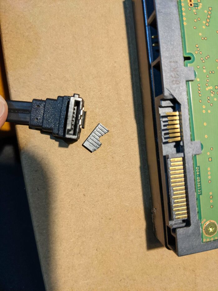 I Made This Gore Because I Forgot About Locking Sata Cables..