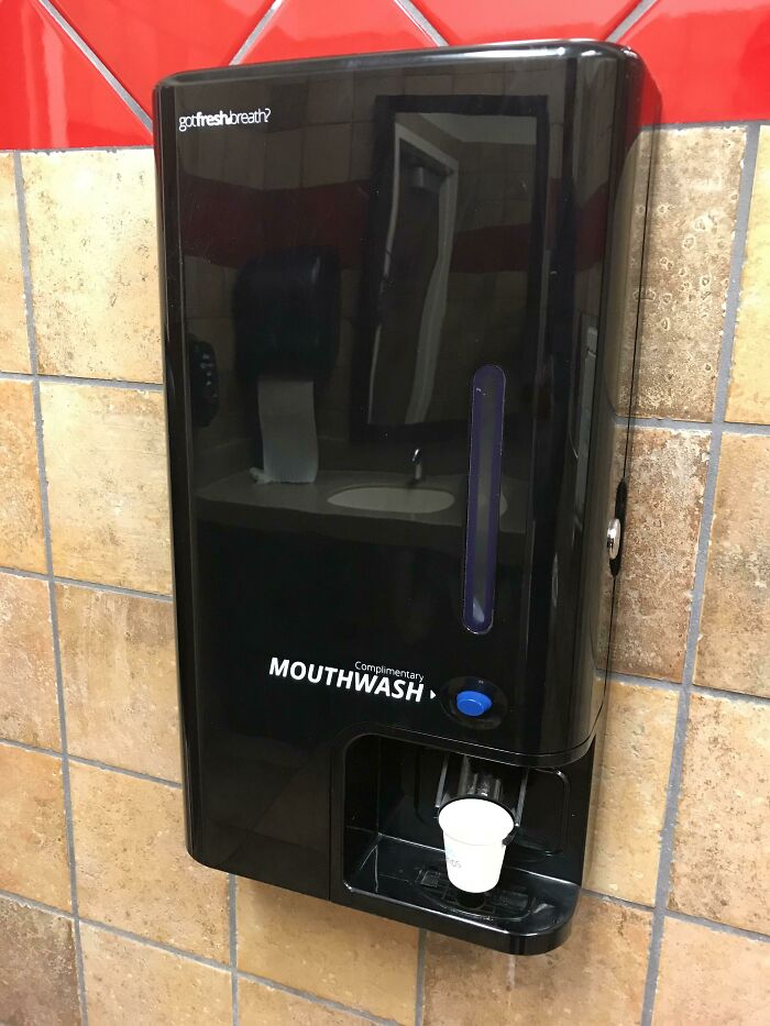 This Chic-Fil-A Has A Mouthwash Dispenser In The Bathroom