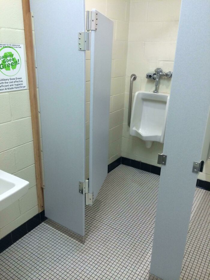 Urinal In My Univeristy's Bathroom Has It's Own Stall