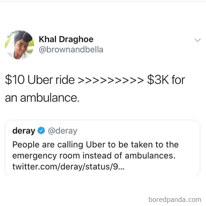 $10 Uber Ride > $3k For An Ambulance