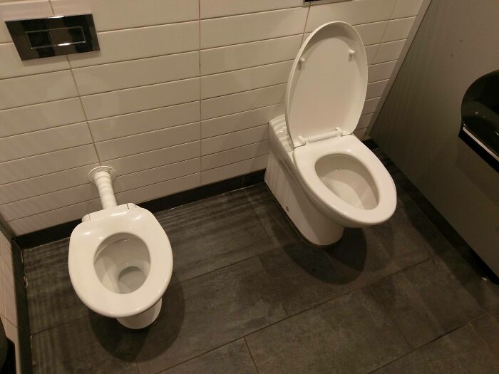 This Mall Has A Big And Small Toilet In The Same Cubicle So You Can Take A Deuce With Your Kid