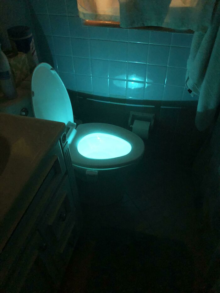 My Cousins Have A Glow In The Dark Toilet