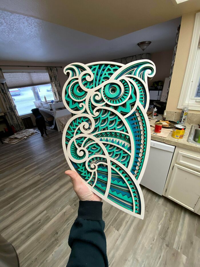 Hoot Hoot. Made This Out Of Birch Wood. 7 Layers