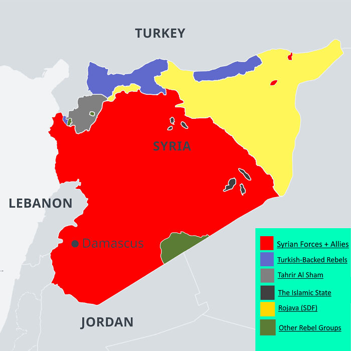 Syrian Civil War Map, February 2021