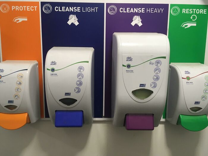 The Variety Of Soaps In The Bathroom