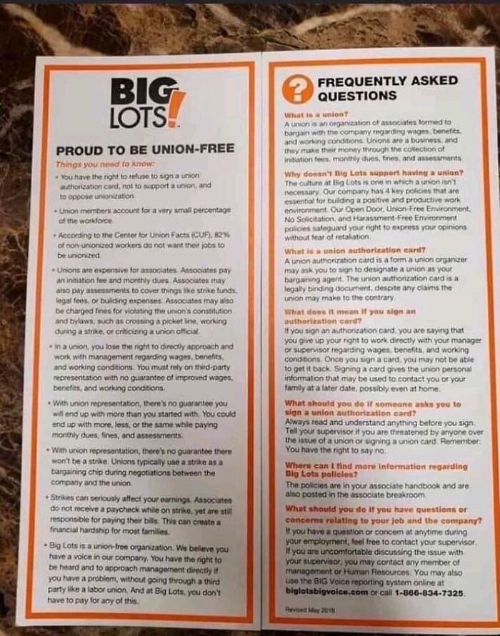 Big Lots Union Busting Propaganda