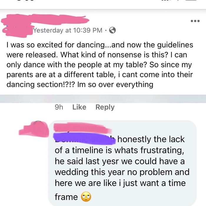 Bride Is Frustrated That NY Governor Wants To Enforce Social Distancing And Won’t Give Her A Timeline For When Covid Will Be Gone