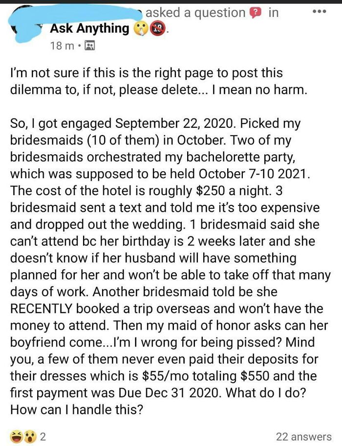 When You Have To Put Down Payments On Your Bridesmaid Dress...