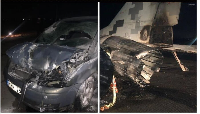 Drunken Ukrainian Air Force Officer Smashed His Volkswagen Into A Mig-29 Fighter