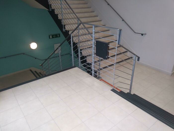 Weird Stairs, You Climb Up Them And Then You're Met With A Small Set Of Stairs That Go Down