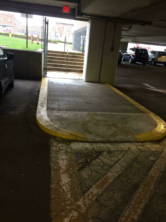 Accessibility Ramp To The Stairs