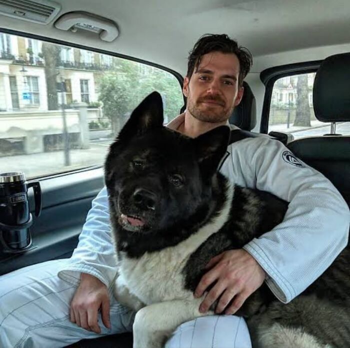 Henry Cavill With His Good Boi Kal
