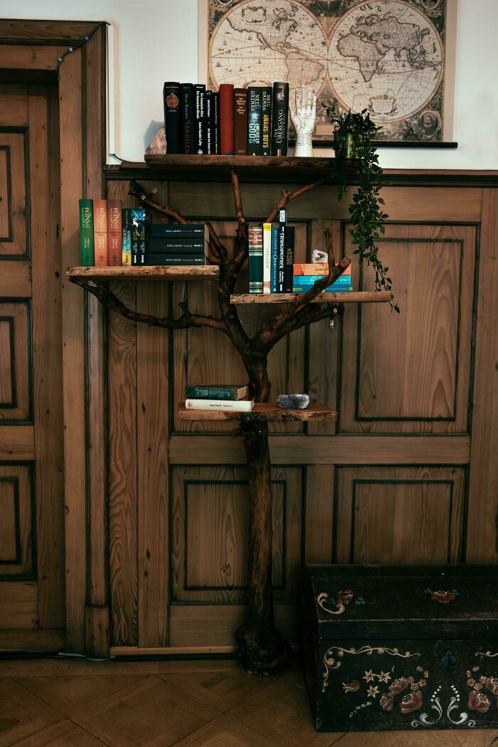 My Parents Planted An Apple-Tree When I Was Born. Sadly, The Tree Died A Few Weeks Ago, So I Made A Bookshelf Out Of It