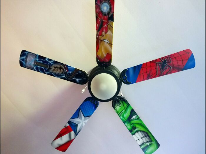 This Started As A White Fan. I Customized It For My Son's Room