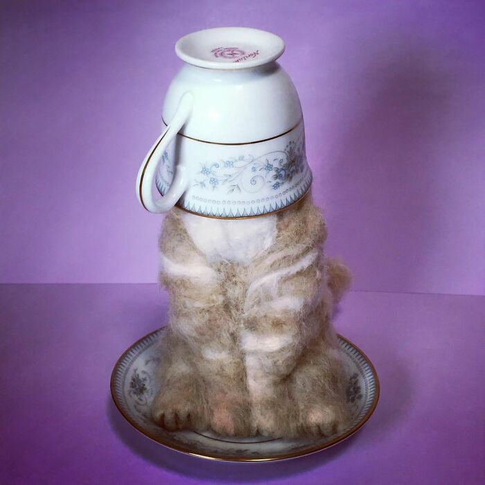 Japanese-Artist-Weird-Felted-Cats-Technology-Sacocho