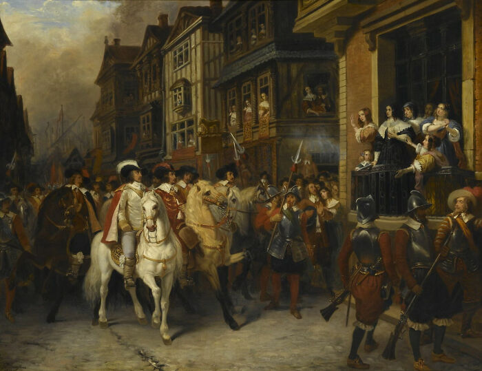 Subject Taken From Cromwell's Story By Hippolyte Bruyères (1832)