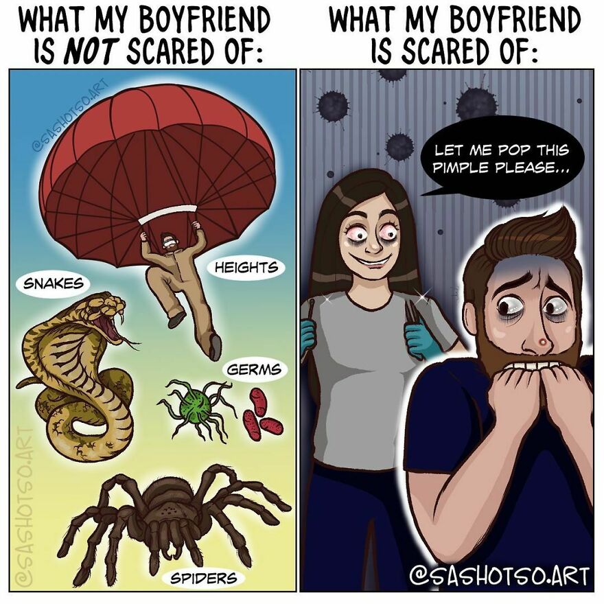 Funny-Comics-Everyday-Life-Relationships-Girl-Problems-Sasha-Tsoysashotso-Art