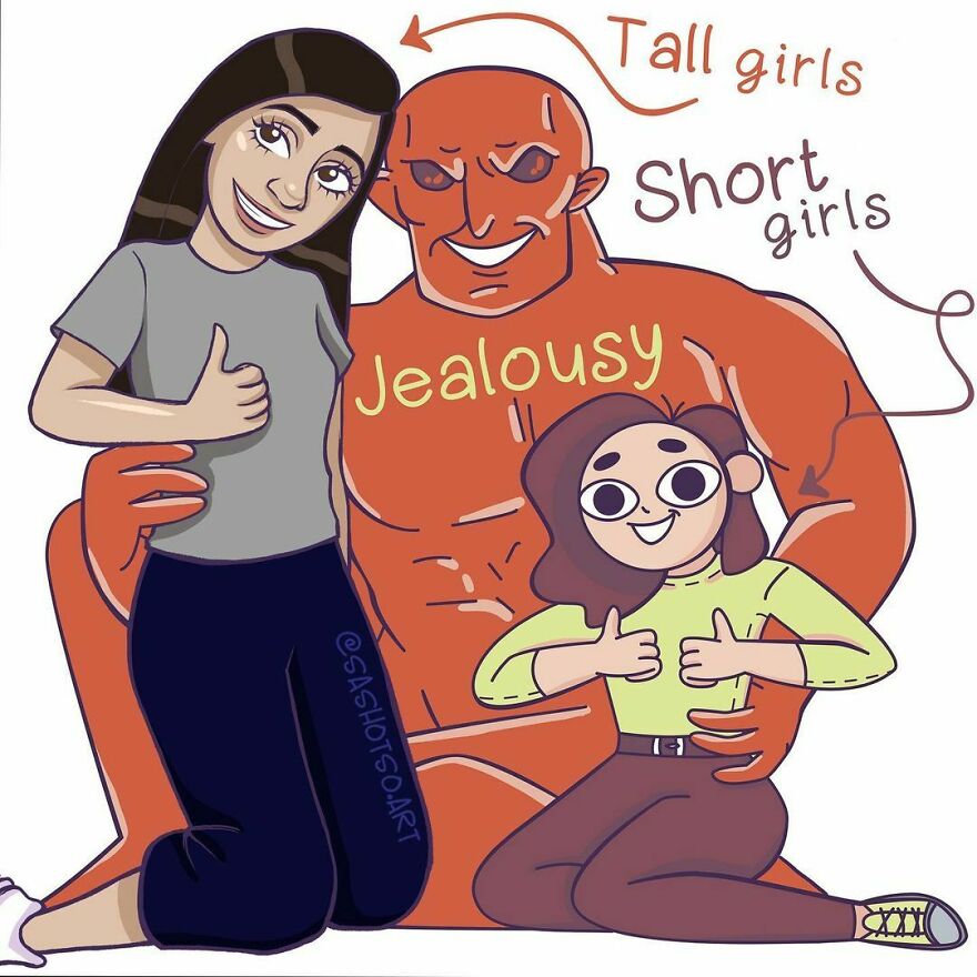 Funny-Comics-Everyday-Life-Relationships-Girl-Problems-Sasha-Tsoysashotso-Art