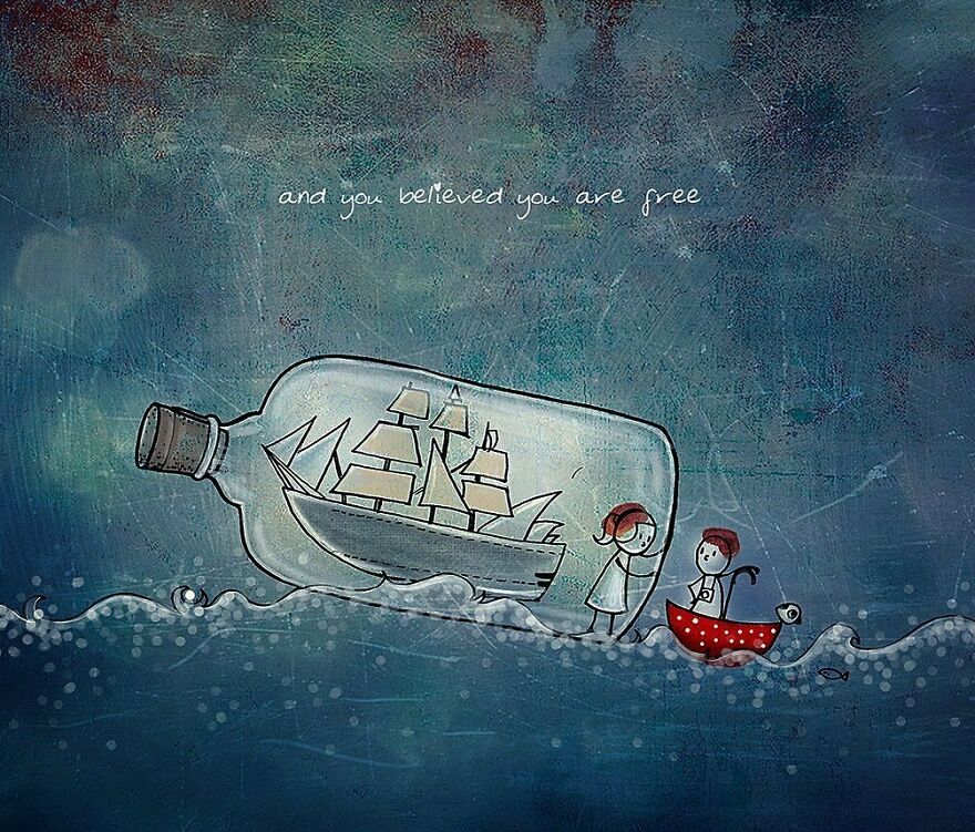 Indian Artist Make Beautiful Surreal Illustrations About Love And Life