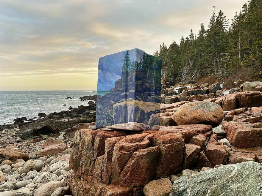 Naturalist Recycles Garbage From The National Park In Beautiful Landscape Paintings That Match The Landscape