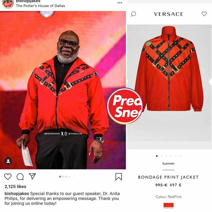 Bishop Jakes In A Versace Jacket, ~$500