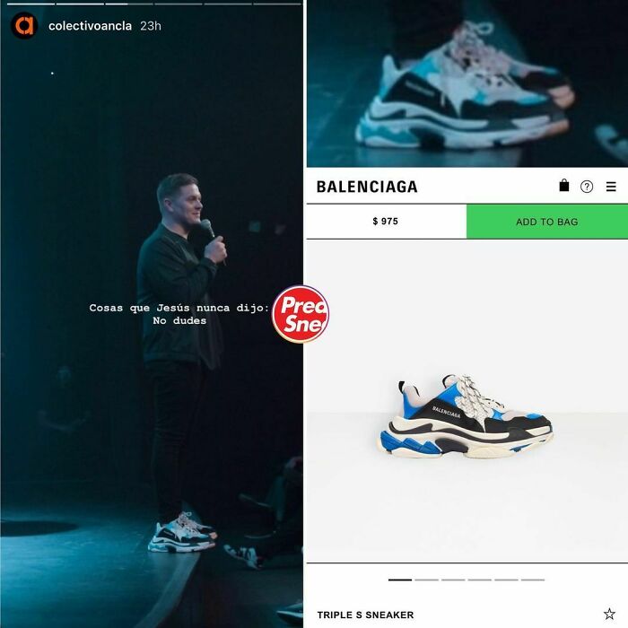 There Are No Doubts That Pastor Esteban Grasman Likes Those Balenciagas. $975