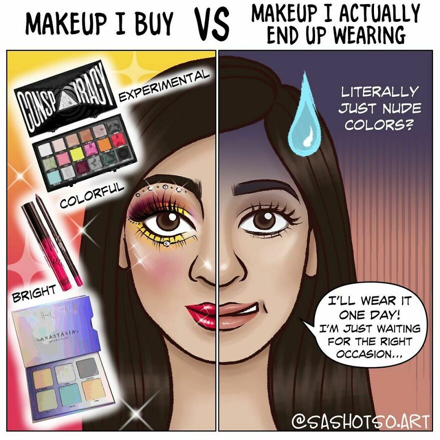 Funny-Comics-Everyday-Life-Relationships-Girl-Problems-Sasha-Tsoysashotso-Art