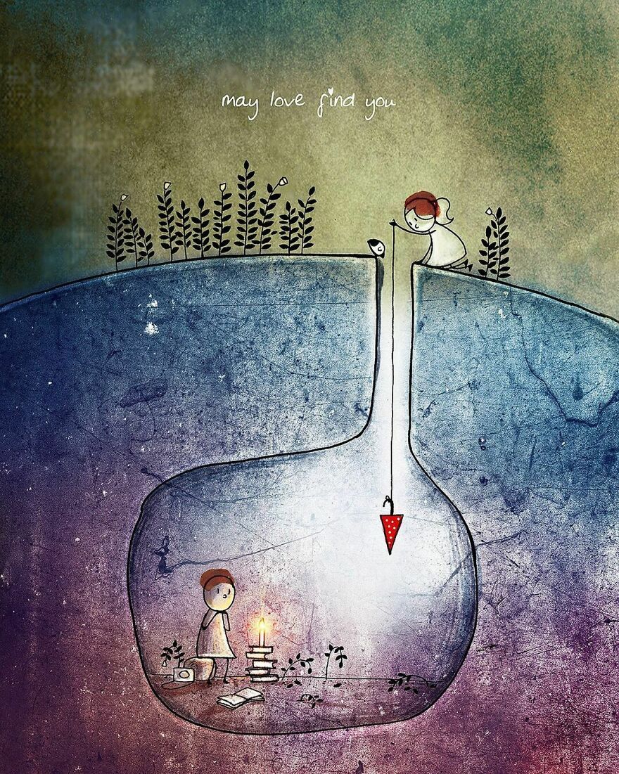 Indian Artist Make Beautiful Surreal Illustrations About Love And Life