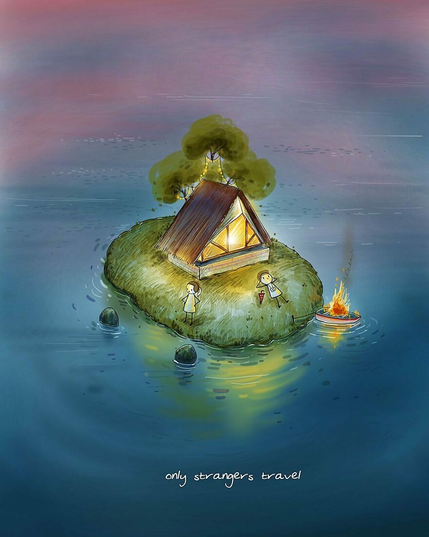 Indian Artist Make Beautiful Surreal Illustrations About Love And Life