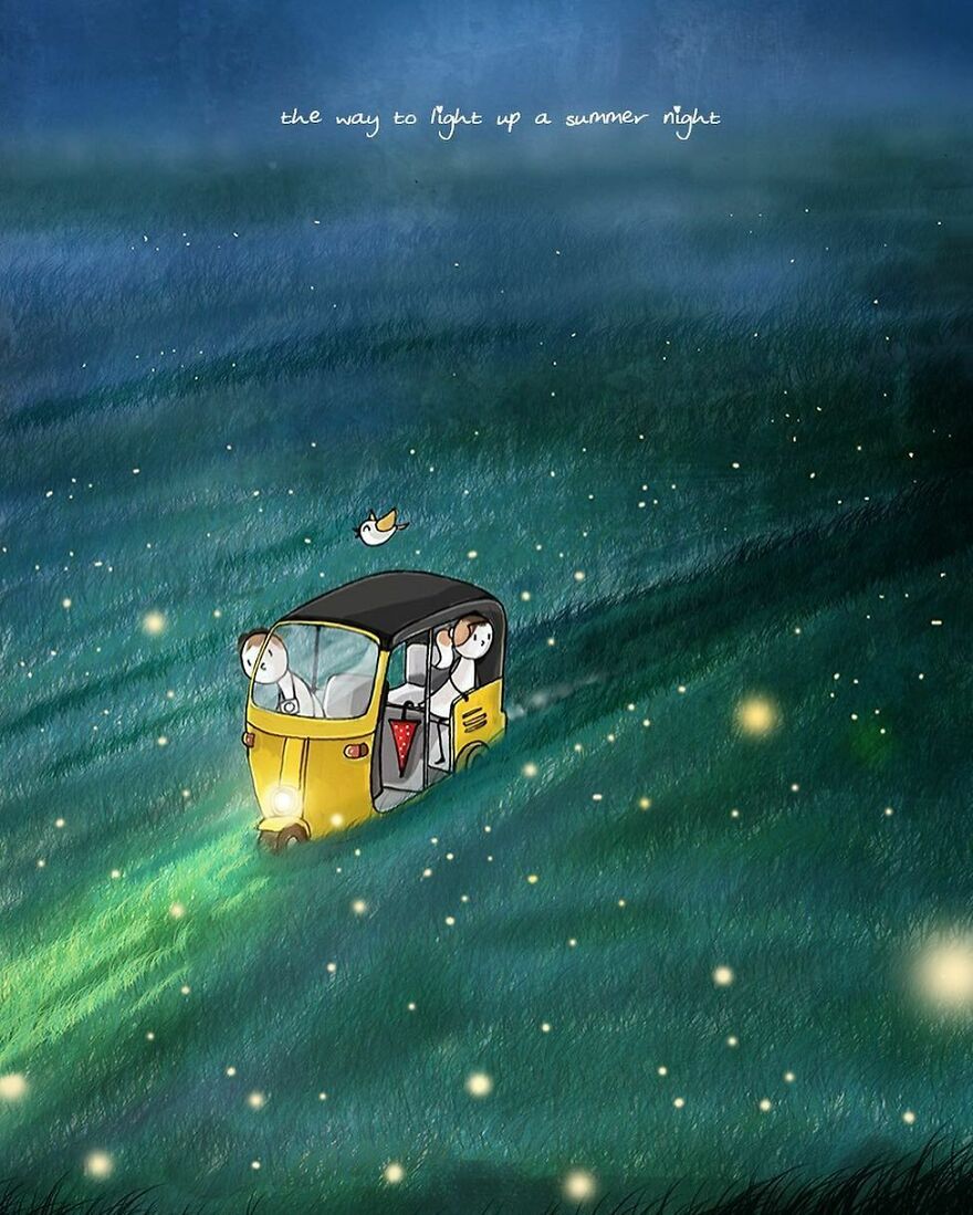 Indian Artist Make Beautiful Surreal Illustrations About Love And Life