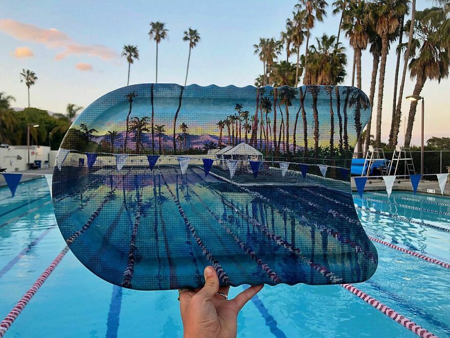 Naturalist Recycles Garbage From The National Park In Beautiful Landscape Paintings That Match The Landscape