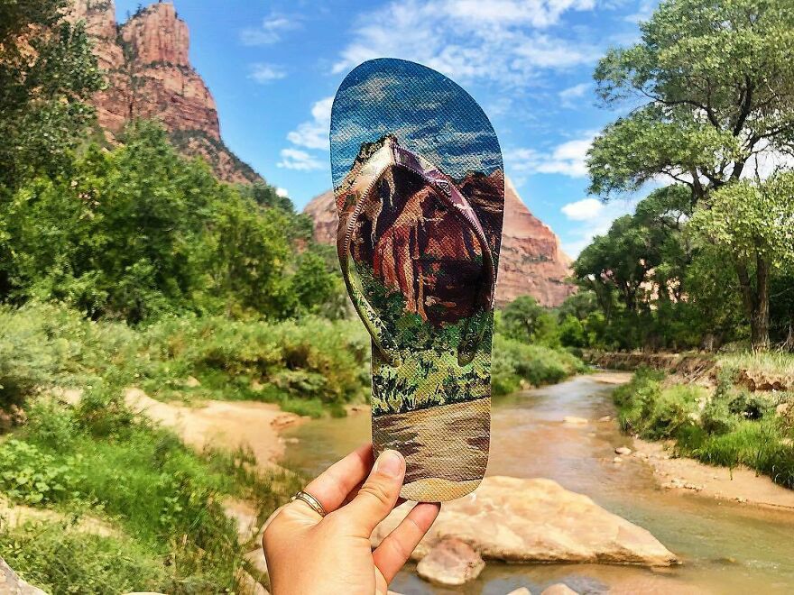 Naturalist Recycles Garbage From The National Park In Beautiful Landscape Paintings That Match The Landscape