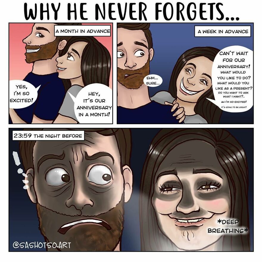 Funny-Comics-Everyday-Life-Relationships-Girl-Problems-Sasha-Tsoysashotso-Art