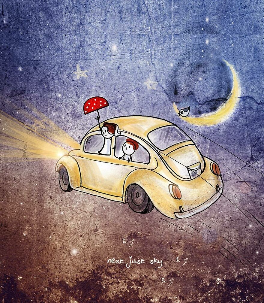 Indian Artist Make Beautiful Surreal Illustrations About Love And Life