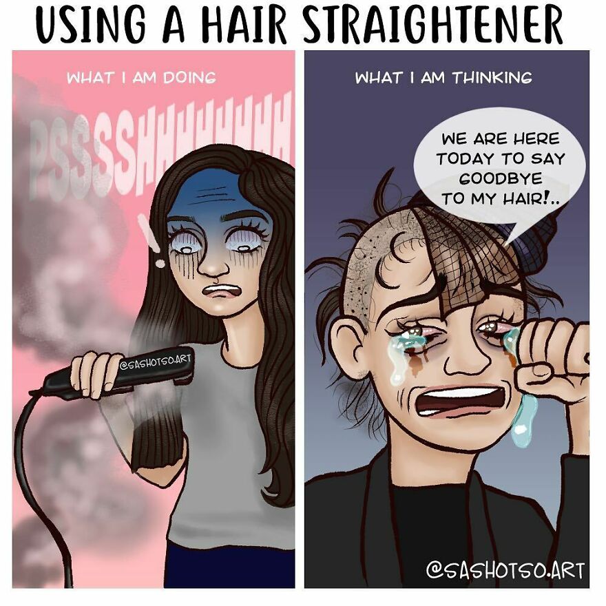 Funny-Comics-Everyday-Life-Relationships-Girl-Problems-Sasha-Tsoysashotso-Art