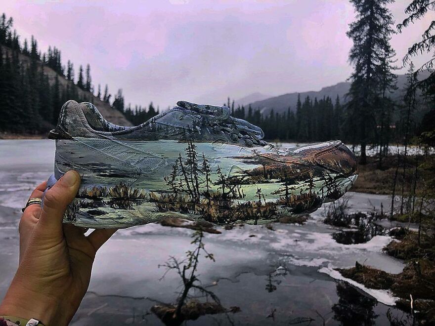 Naturalist Recycles Garbage From The National Park In Beautiful Landscape Paintings That Match The Landscape