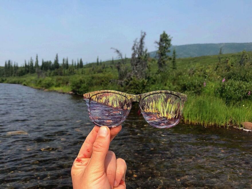 Naturalist Recycles Garbage From The National Park In Beautiful Landscape Paintings That Match The Landscape