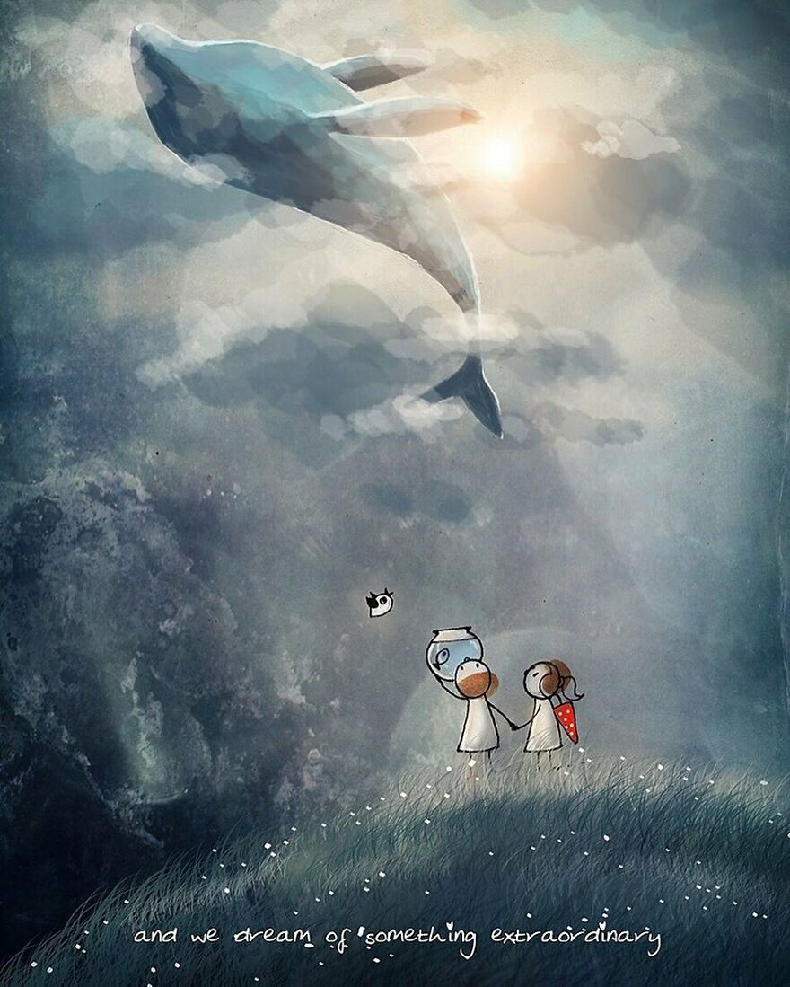 Indian Artist Make Beautiful Surreal Illustrations About Love And Life