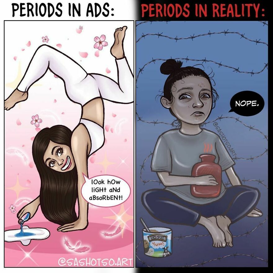 Funny-Comics-Everyday-Life-Relationships-Girl-Problems-Sasha-Tsoysashotso-Art