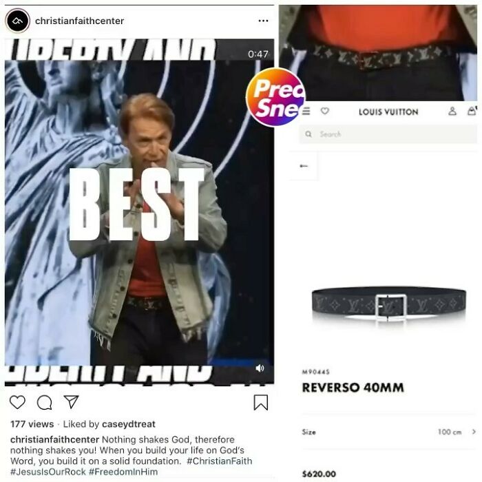 Treat Yourself To The Ultimate Bible Belt, Lv Belt, $620