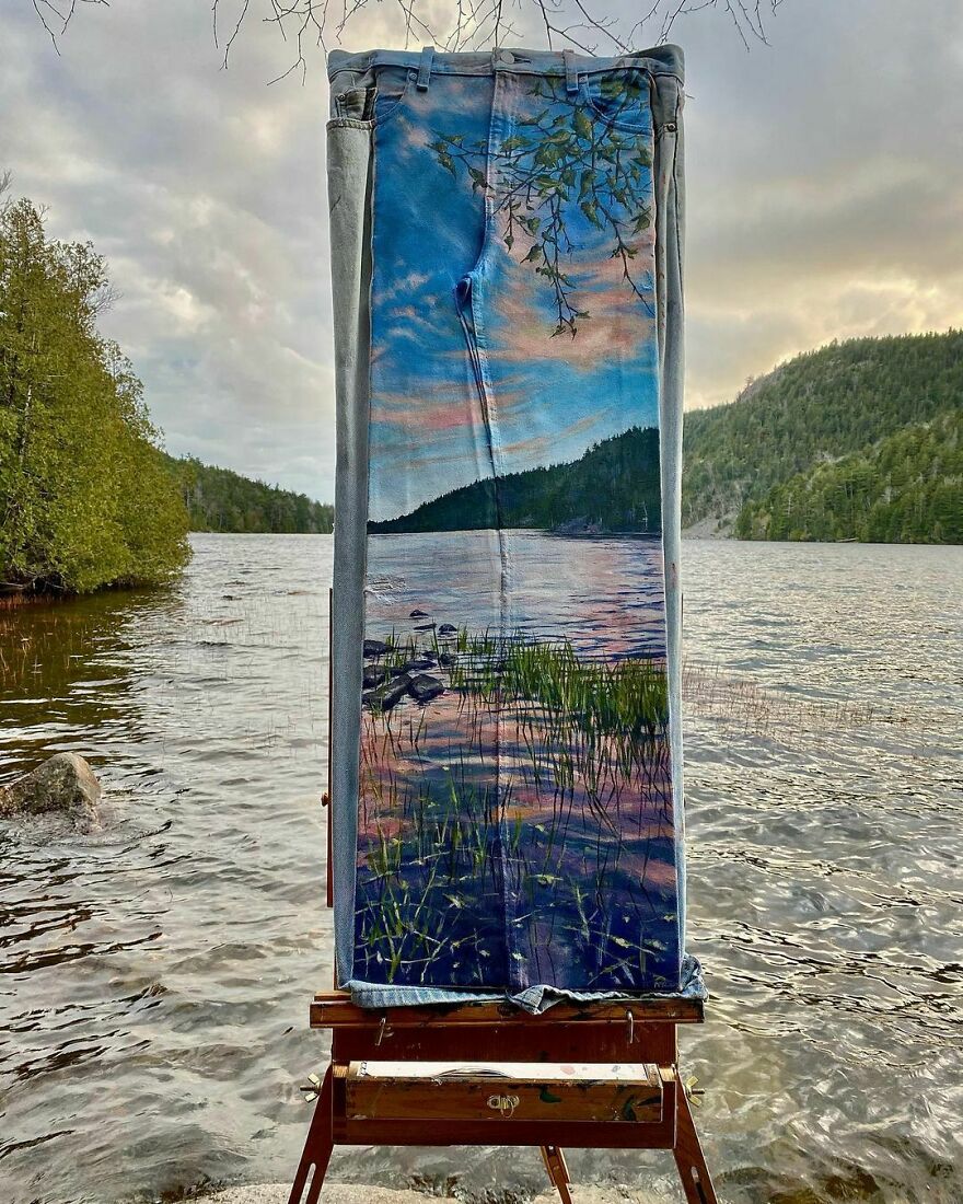 Naturalist Recycles Garbage From The National Park In Beautiful Landscape Paintings That Match The Landscape