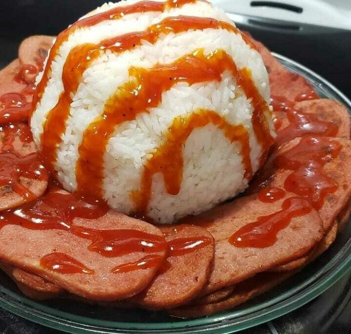 Bae Hooked Up The Fried Spam And Rice. The Presentation Is Fire