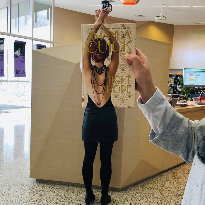 Here's One Of Our Favourite #bookfaces From A Couple Of Years Ago. Do You Have A Fave? #amanadaquick #tightrope #bookfacefriday #bookface
.
.
.
#friday #friyay #libraryfun #librarylife #librariesofinstagram #publiclibraries #libraries #marionlibraries #marionlibrary #sacouncils #partofyoureveryday