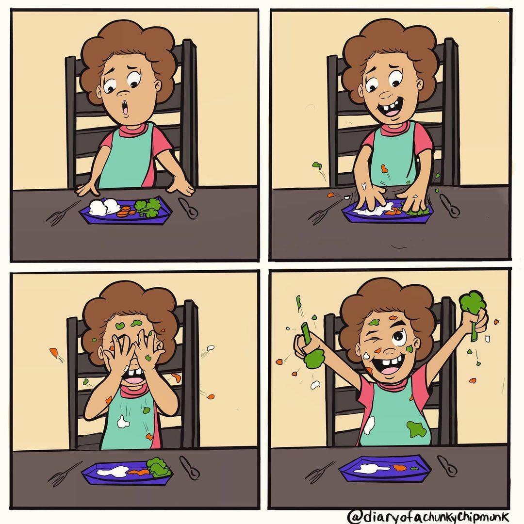 My 7 Comic Squares About Daily Life With A Toddler