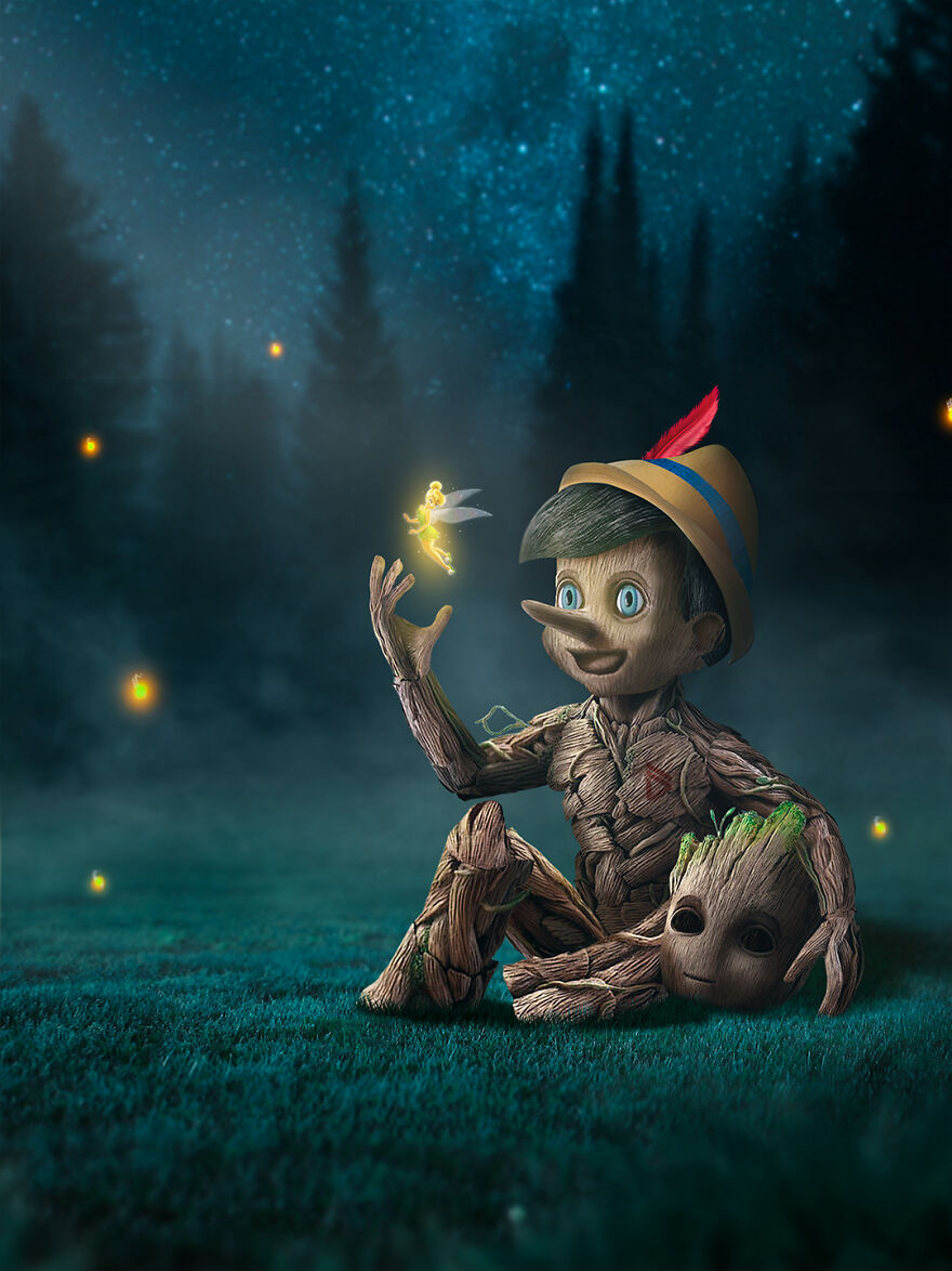 Groot And Pinocchio