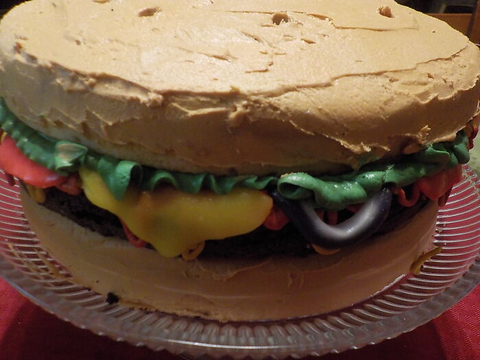 My Attempt At A Hamburger Cake
