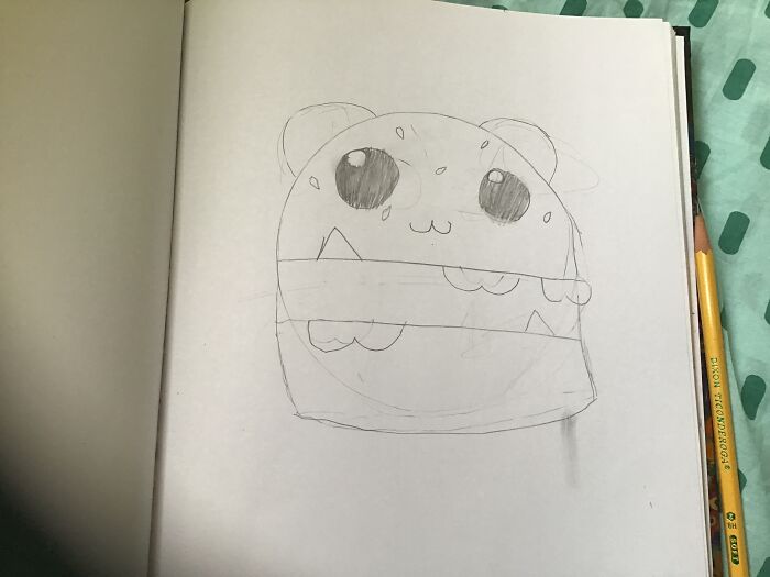 Drew A Kwaii Burger Uwu