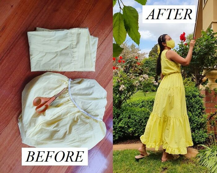 I Upcycled Old Duvet Cover, And Turn Them Into Fashionable Dresses I Upcycled Old Duvet Cover, And Turn Them Into Fashionable Dresses